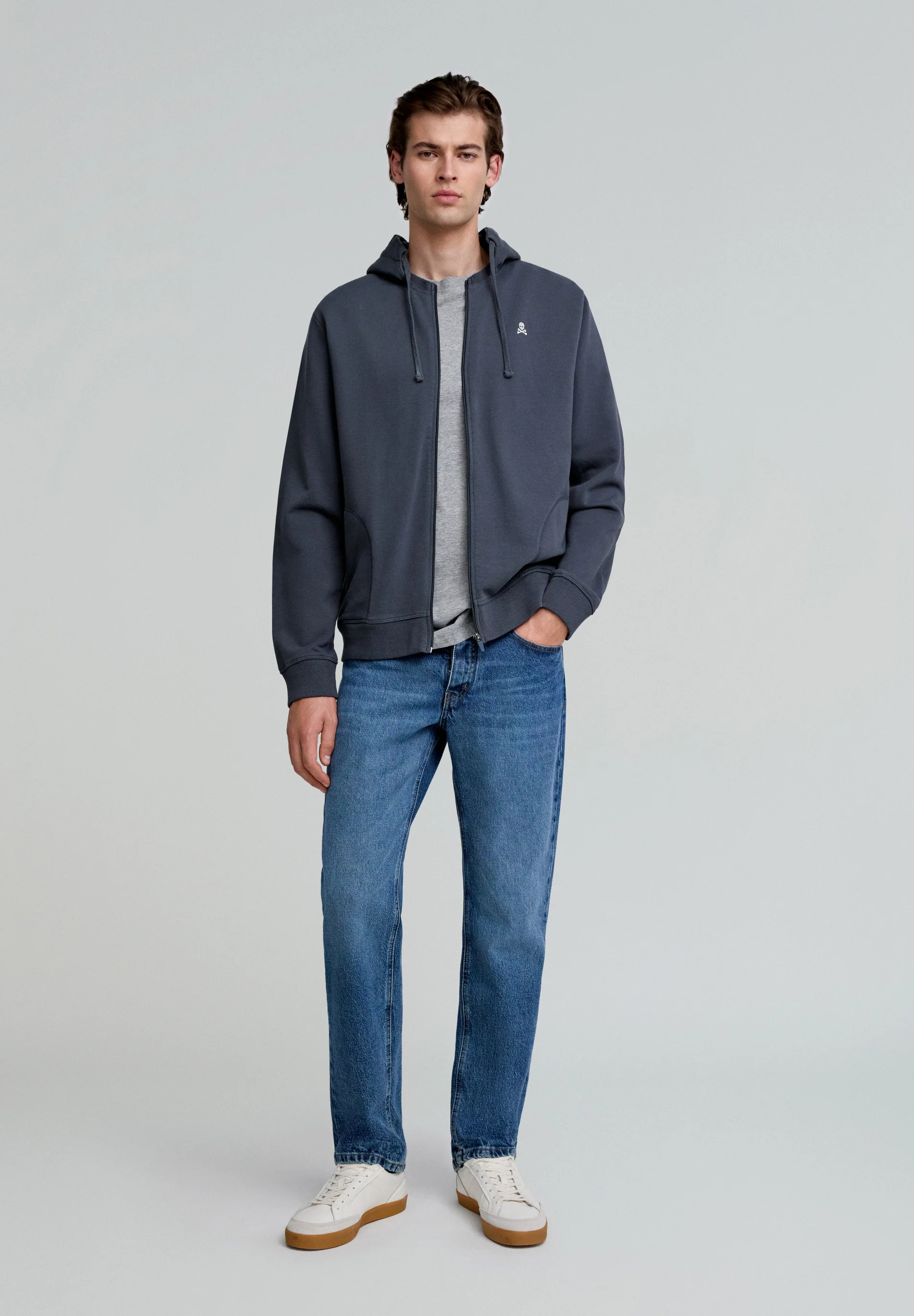 SUDADERA CAPUCHA BORDADA CONTRASTE - Image 2