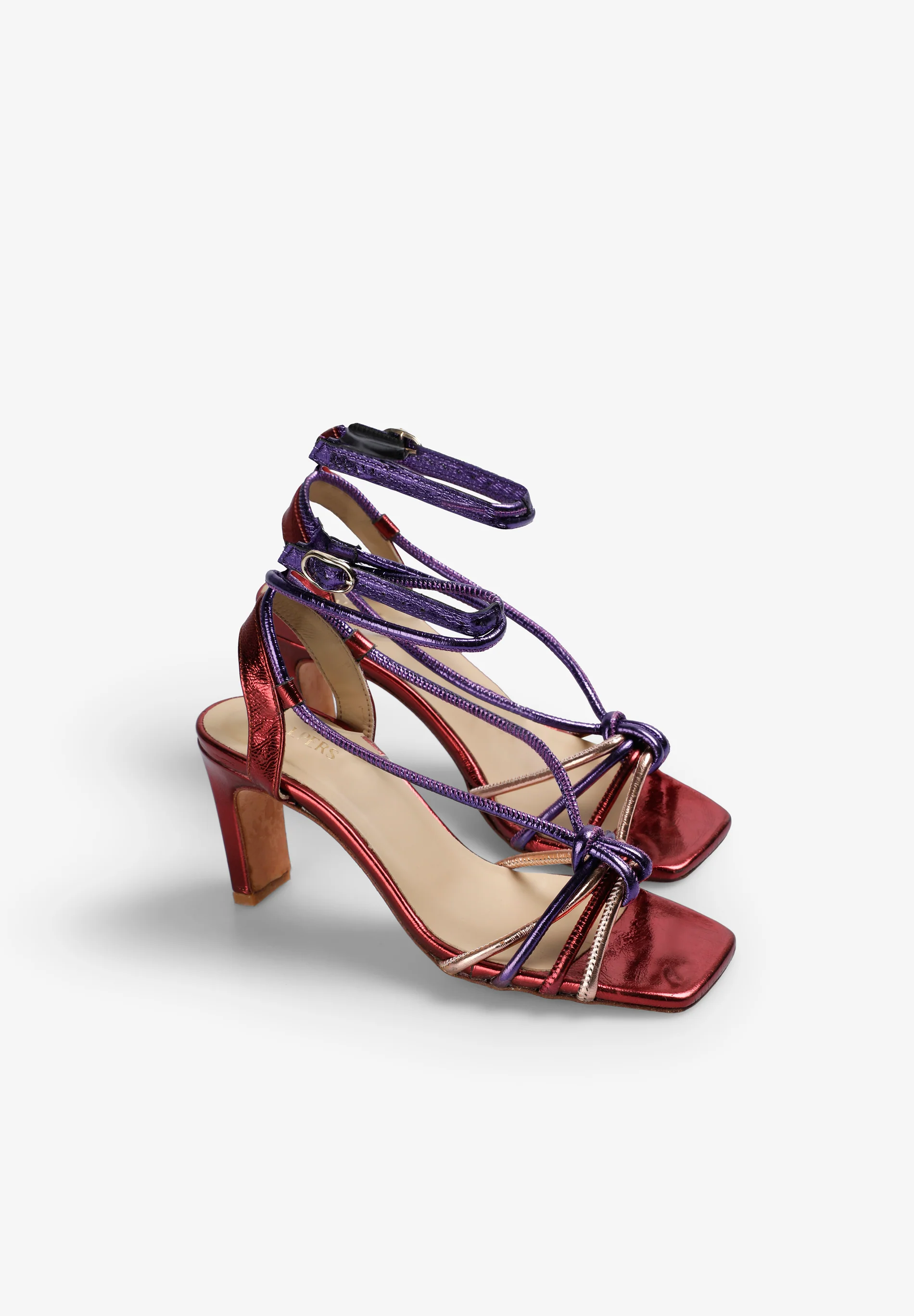 SANDALIAS TACÓN NUDO MULTICOLOR - Image 2