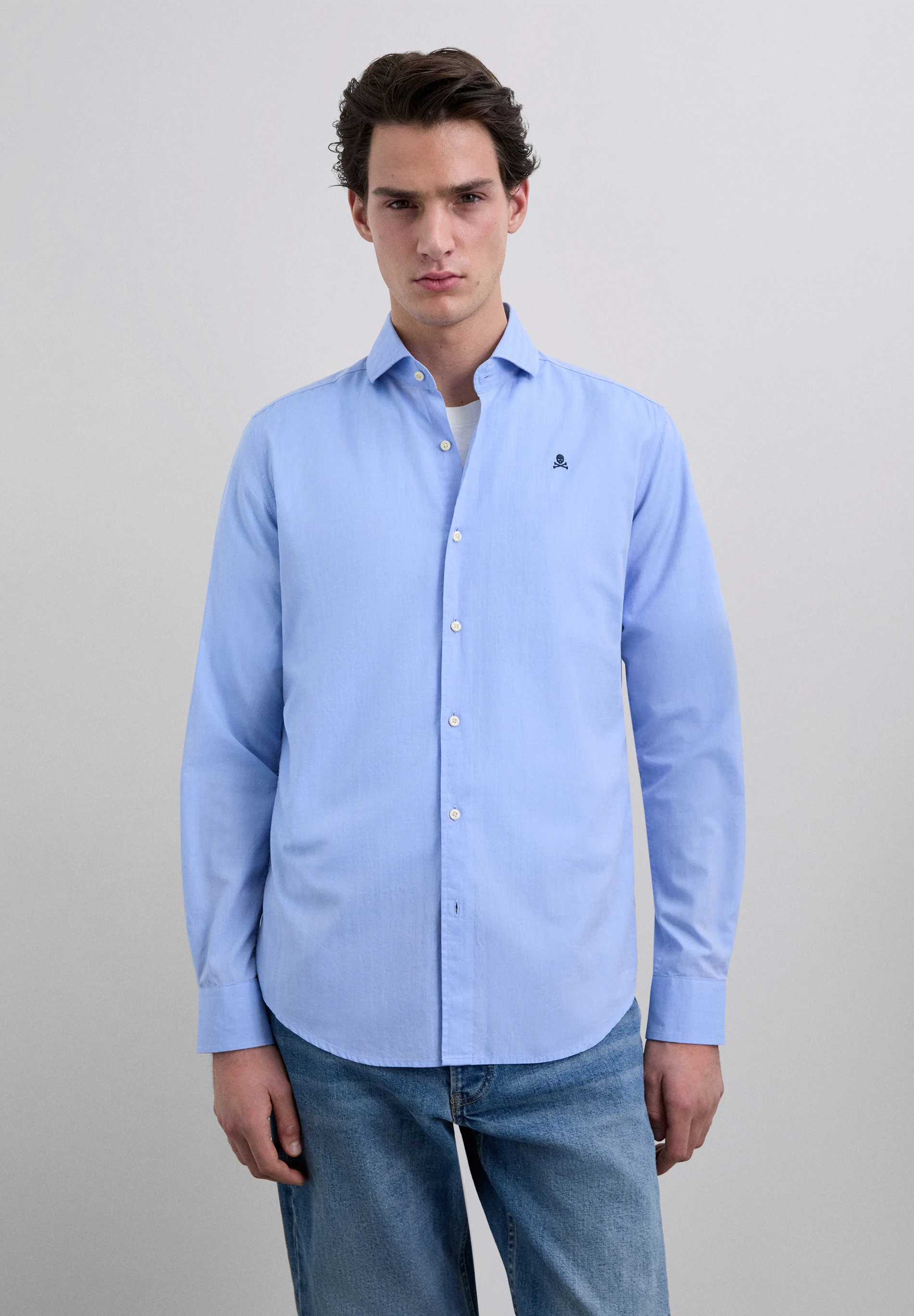 CAMISA CALAVERA BORDADA