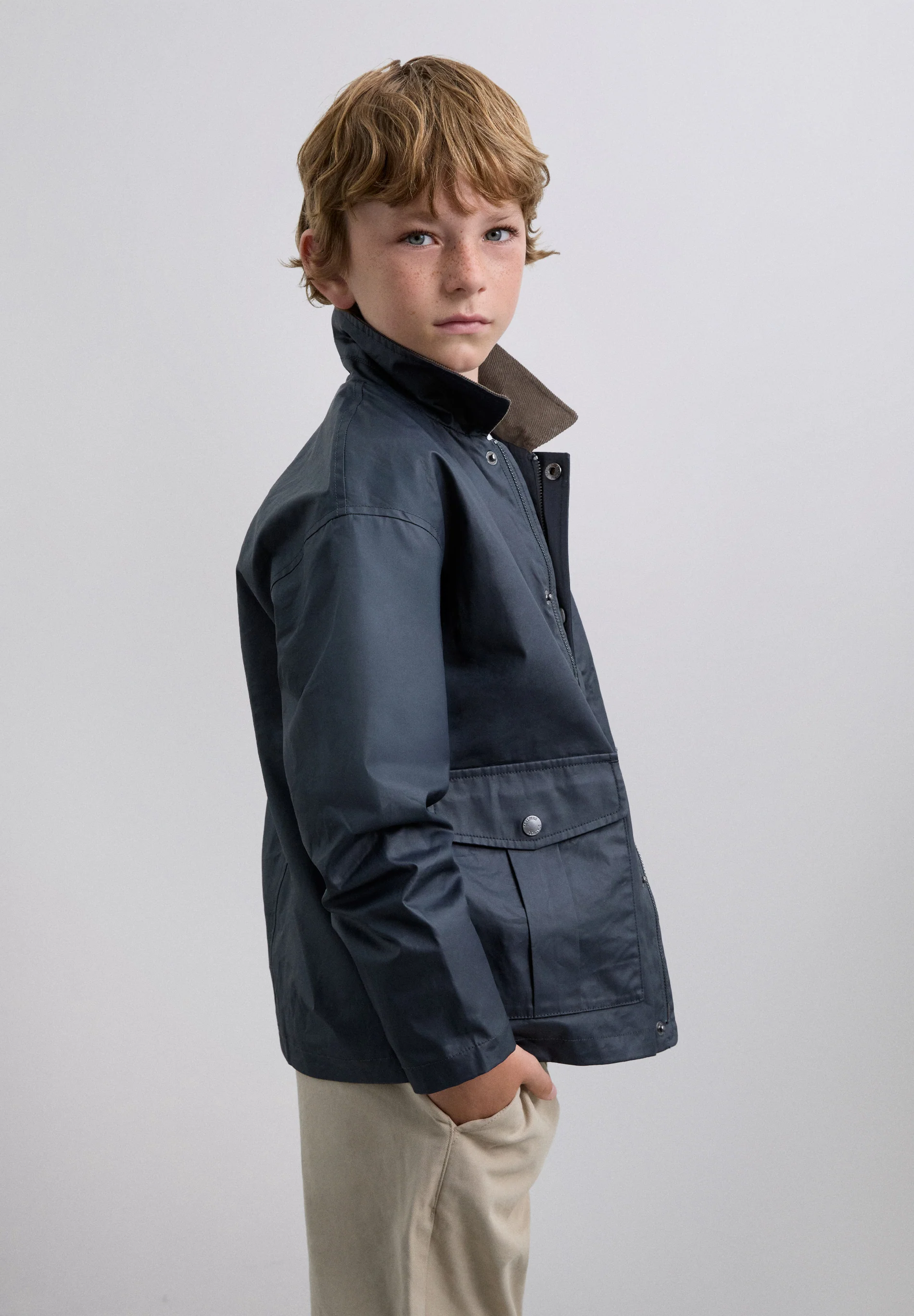 CHAQUETA CUELLO CONTRASTE PANA - Image 3