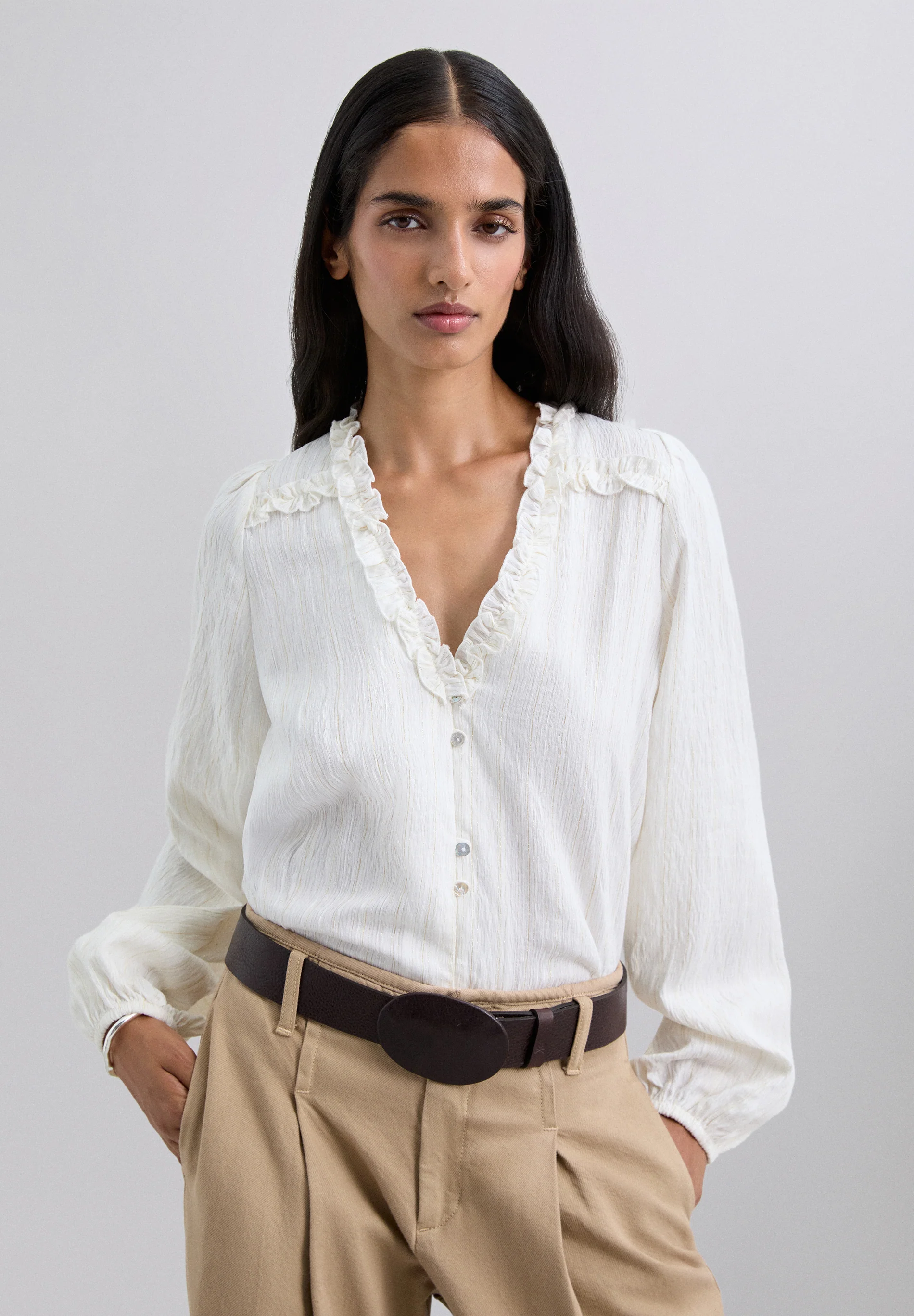 BLUSA FRUNCES HILO METALIZADO - Image 2