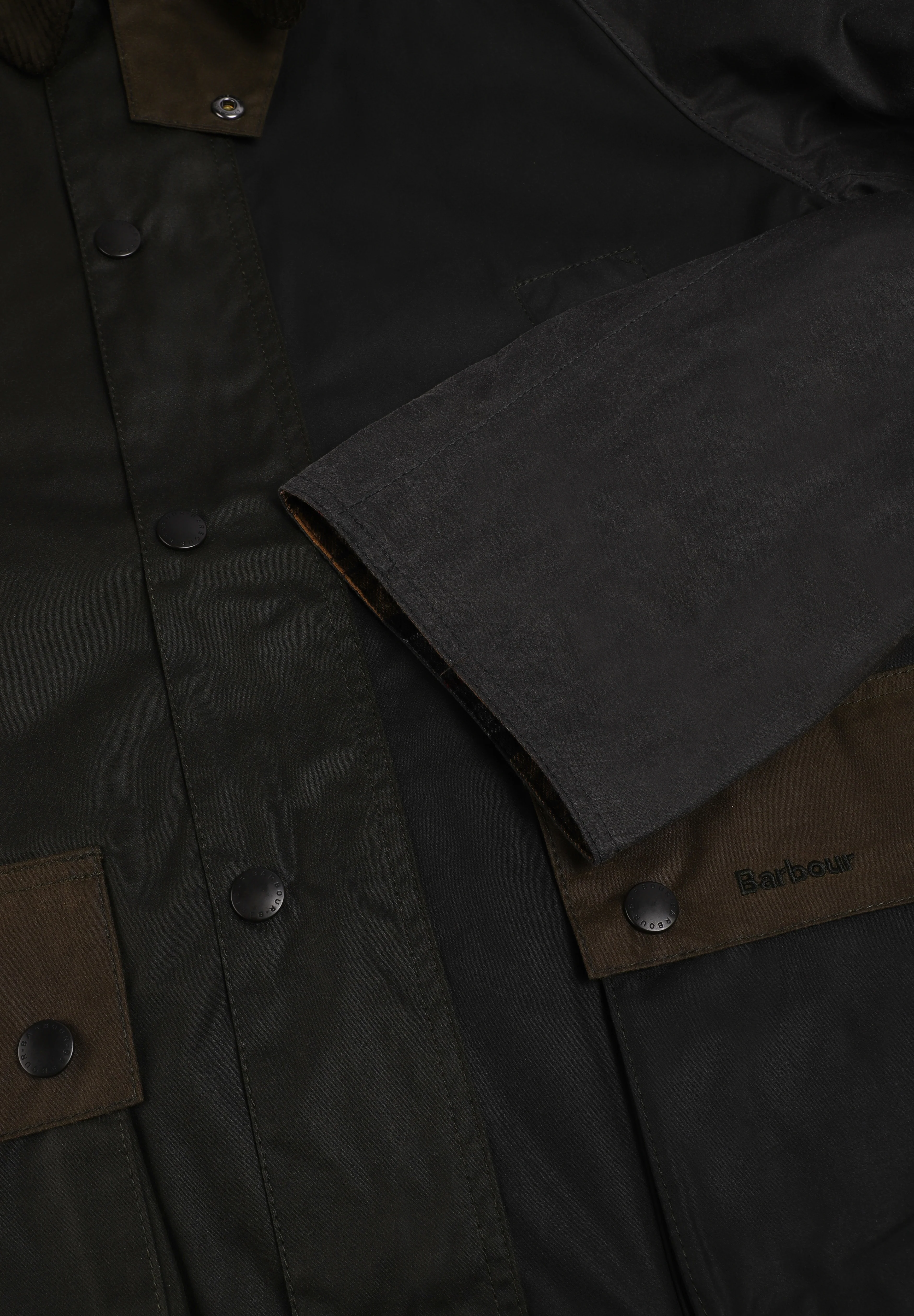BARBOUR | CHAQUETA ENCERADA BEDALE CON PATCHWORK - Image 6