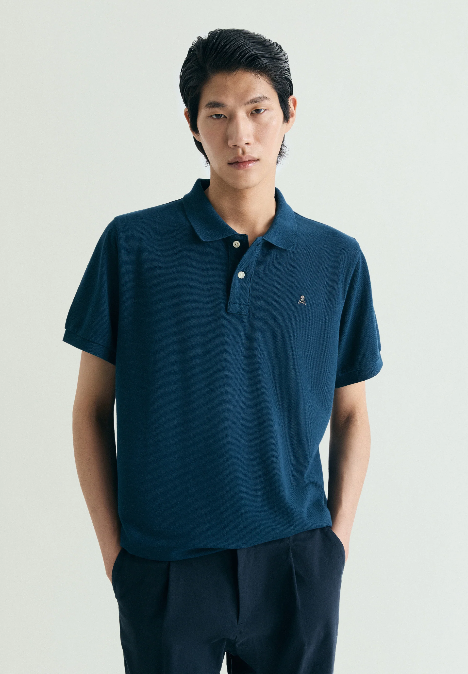 POLO DE PIQUÉ BORDADO CONTRASTE