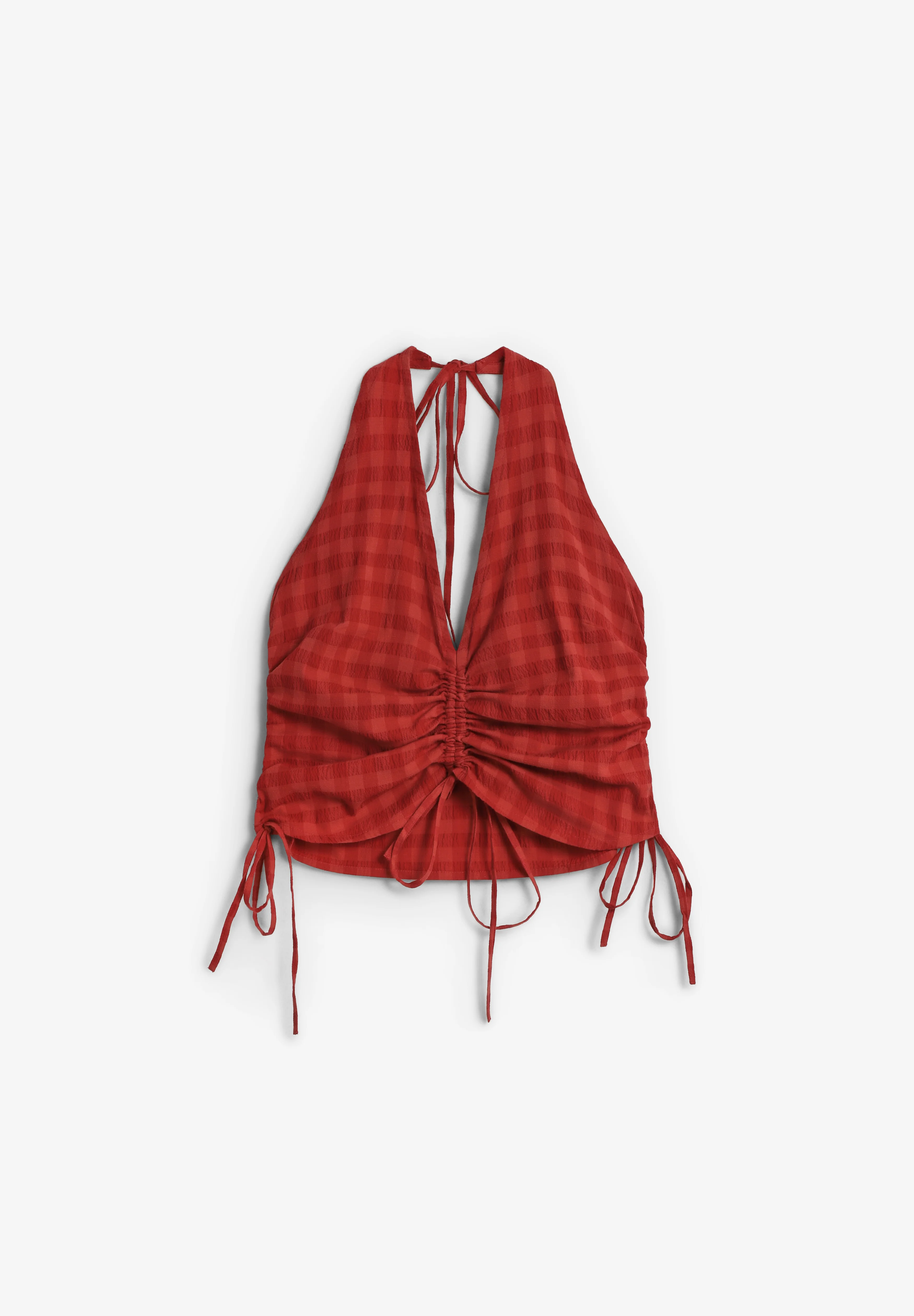 THINKING MU | TOP CHECKS SEERSUCKER HIBA