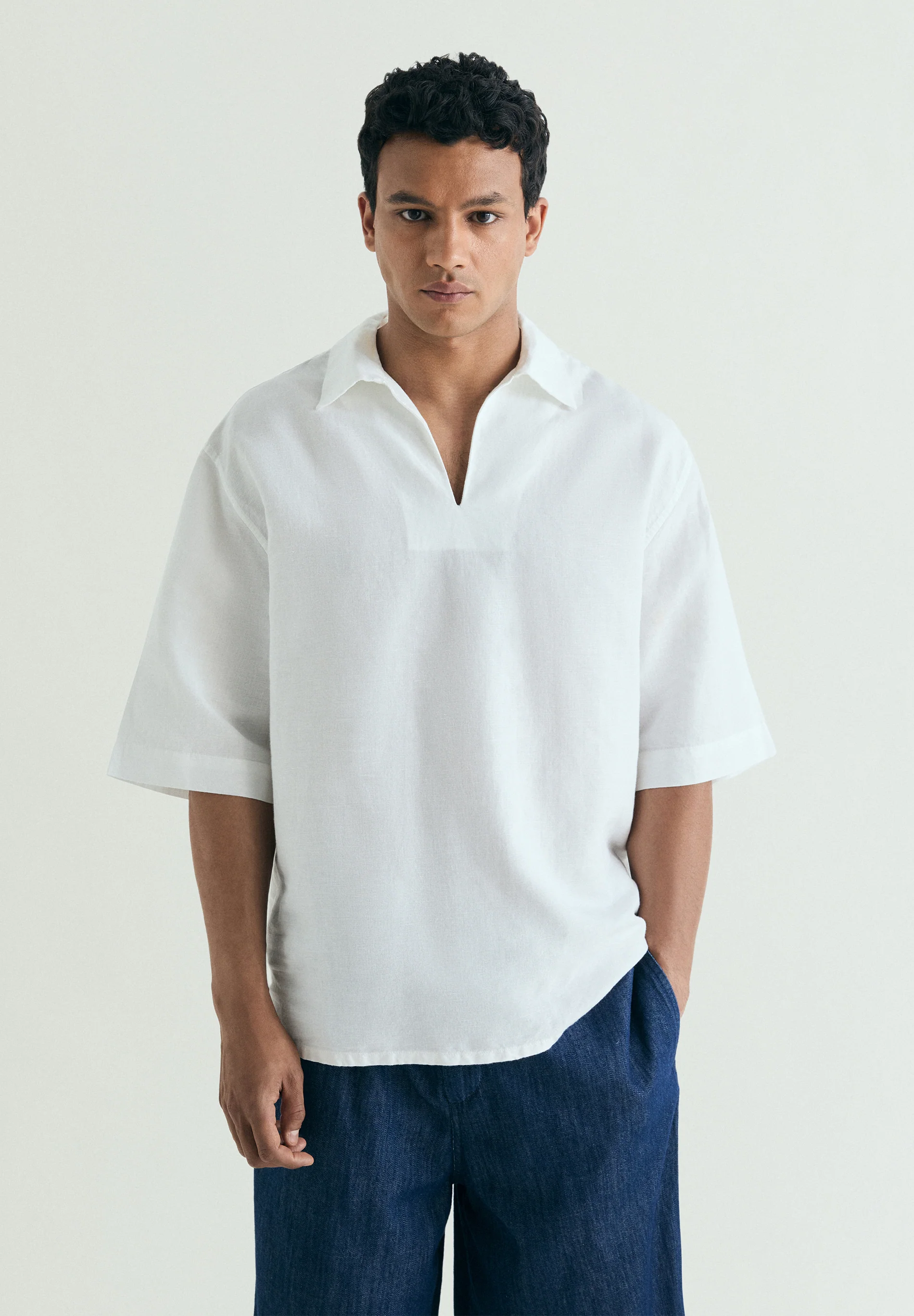 CAMISA POLO ALGODÓN Y LINO - Image 2
